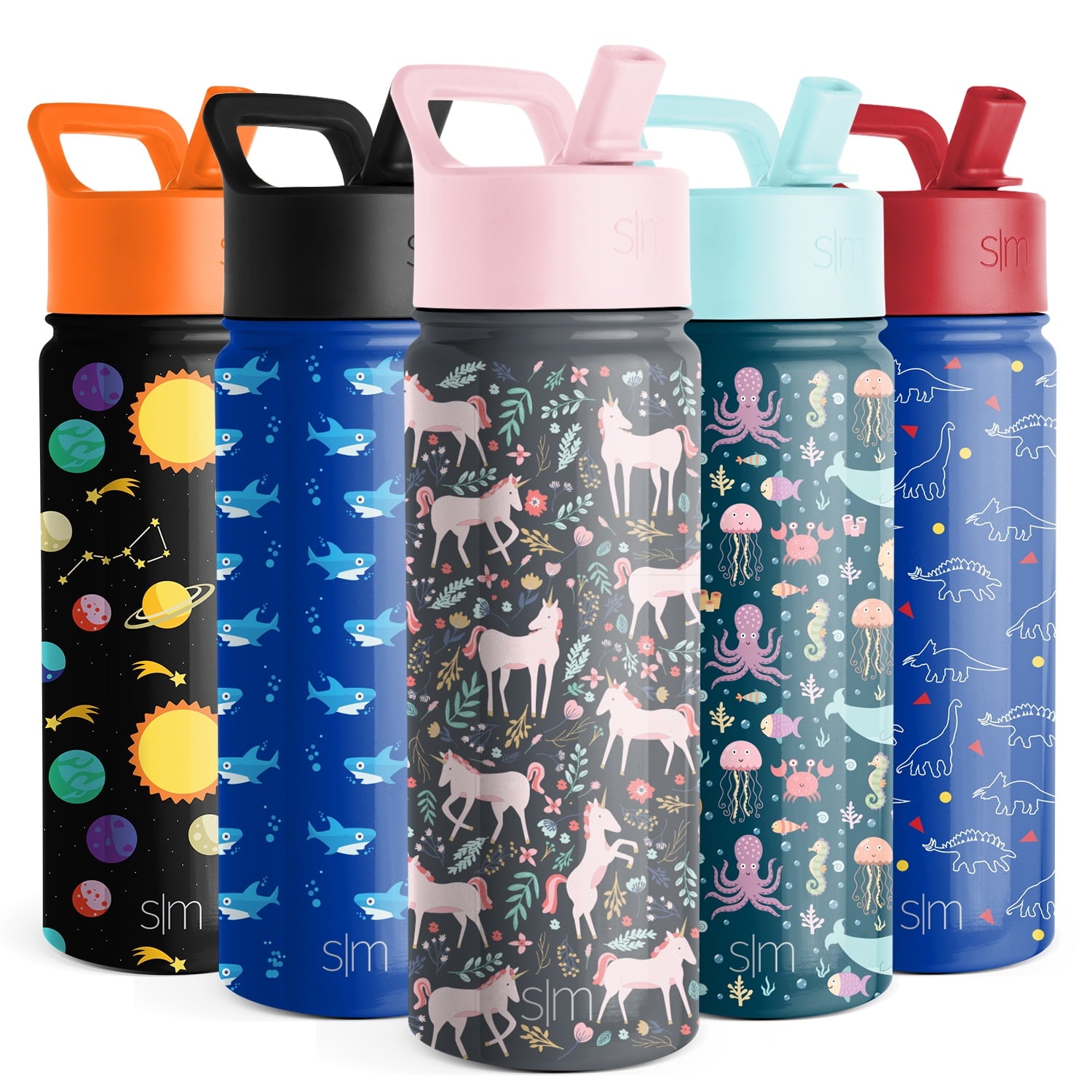 Simple Modern Summit Water Bottle Straw Lid Vacuum Insulated Stainless Steel Bottle | 14 fl oz - GO50