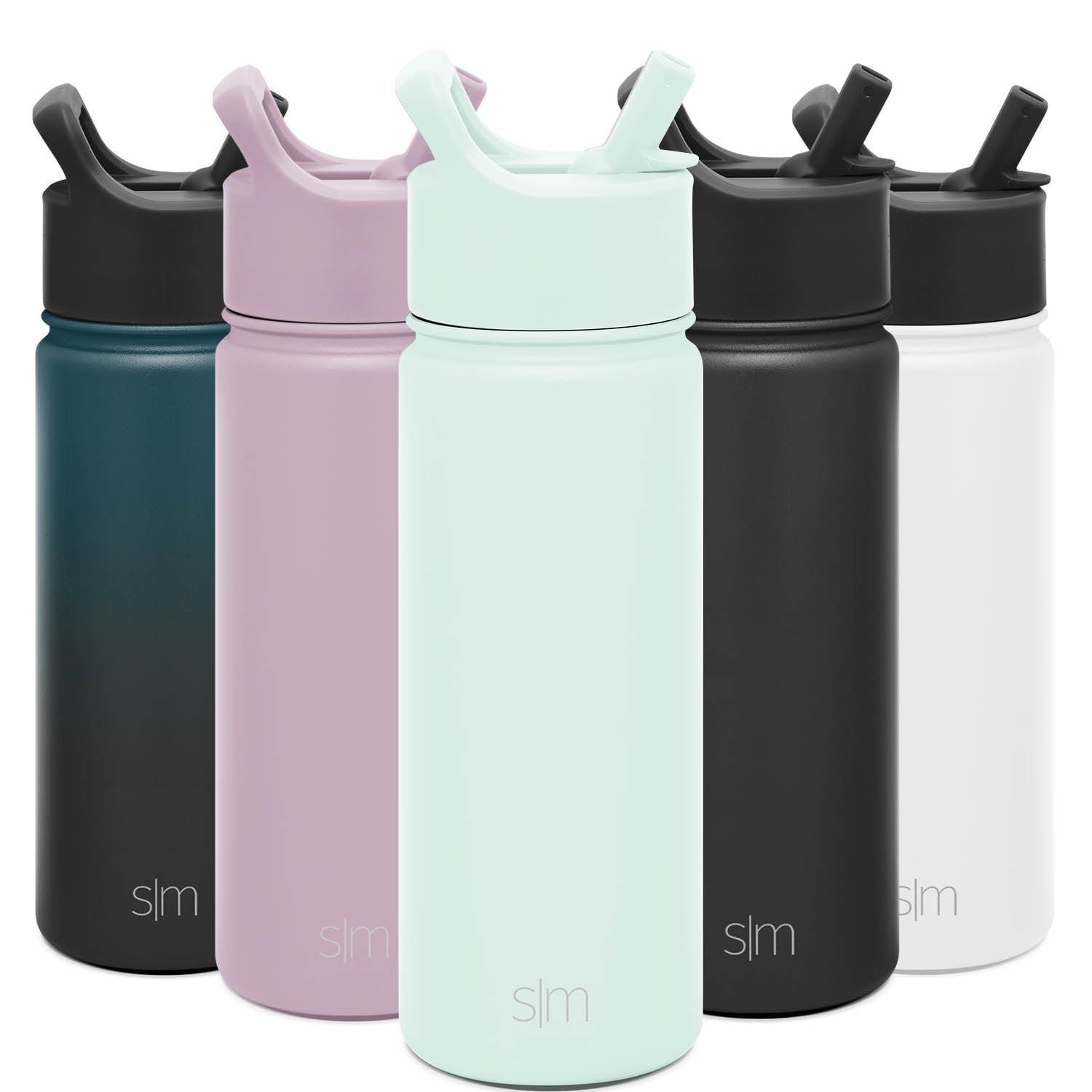 Simple Modern Summit Water Bottle Straw Lid Vacuum Insulated Stainless Steel Bottle | 18 fl oz - GOF0