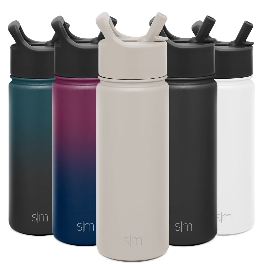Simple Modern Summit Water Bottle Straw Lid Vacuum Insulated Stainless Steel Bottle | 18 fl oz - GOF0