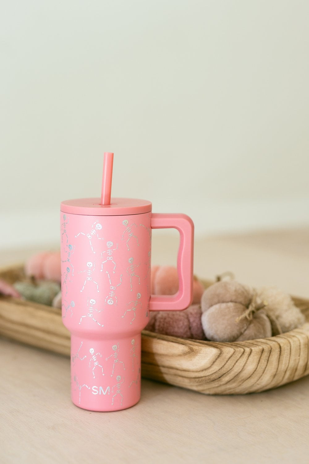 Simple Modern 30 fl oz Insulated Stainless Steel Trek Tumbler with Straw Lid | Seaglass Sage and Cream Checkmate - B21Q