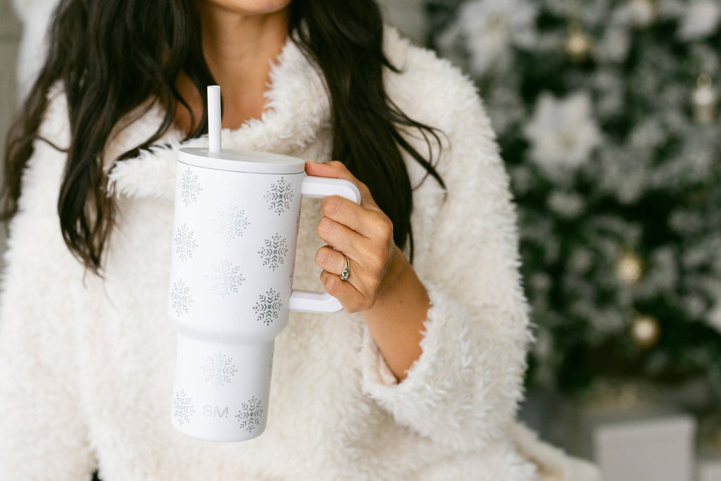 Simple Modern 30 fl oz Insulated Stainless Steel Trek Tumbler with Straw Lid | Seaglass Sage and Cream Checkmate - B21Q